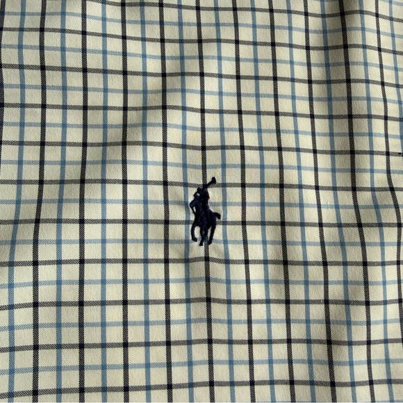 Ralph Lauren Performance Button Down Shirt 3XLT Blue Plaid Long Sleeve - Picture 5 of 9